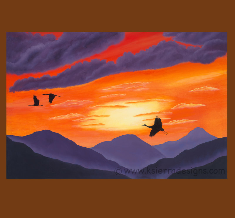 Picture of giclee "Sunset Flight" by Kary Sierras